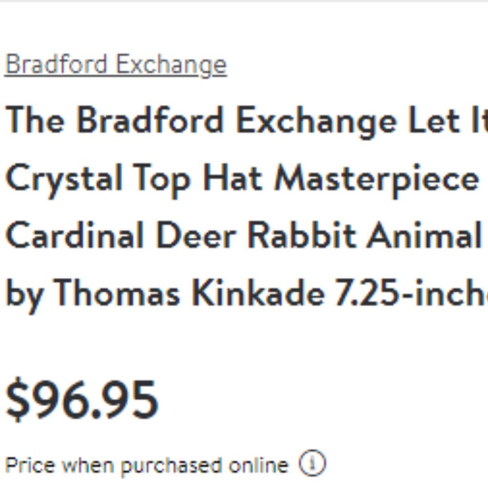 Thomas Kinkade "Let it Snow" Crystal Top Hat - Picture 13 of 13